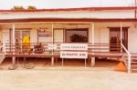 Signs At The Main Airport In Caye Caulker Belize Stock Photo