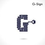 Creative G- Letter Icon Abstract Logo Design  Template Stock Photo