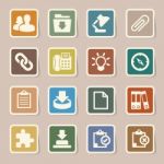 Office Sticker Icons Set Stock Photo