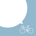 Bicycle With Speech Bubble Stock Photo