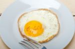 Egg Sunny Side Up Stock Photo