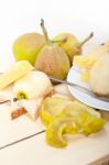 Fresh Pears And Cheese Stock Photo