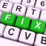 Fix Keys Shows Repair Fixing Or Mend Stock Photo
