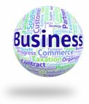 Business Word Means Businesses Trade And Words Stock Photo