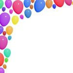 Festive Colorful Balloons Stock Photo