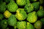 Freshness Bergamot Peel Shiny Green Stock Photo