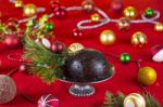 Christmas Pudding Stock Photo