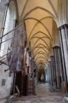 Interior View Of Salisbury Cathedral Stock Photo