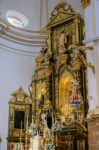 Marbella, Andalucia/spain - July 6 : Golden Altar In The Church Stock Photo