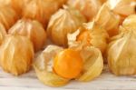 Cape Gooseberry Physalis Fruit Ground Cherry Organic Food Vegetabl Stock Photo