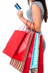 Fashionable Woman, Shopping Concept Stock Photo