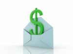 Dollar Sign In An Envelope Stock Photo