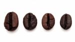 Roasted Coffee Bean  On The White Background Stock Photo