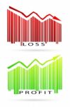 Profit And Loss Graph Stock Photo