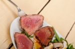 Beef Filet Mignon Grilled With Vegetables Stock Photo