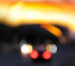 Vibrant Vivid Car Bokeh Abstraction Stock Photo