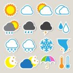 Icon Set Of Weather ,illustration Stock Photo