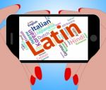 Latin Language Represents Wordcloud Vocabulary And Lingo Stock Photo