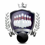 Emblem Of  Bowling Sport Stock Photo