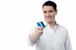 Take My Cash Card For Shopping Stock Photo