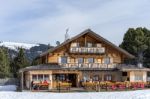 Restaurant Malga Rinderplatz On The Villandro-alto Adige Italy Stock Photo