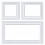 Classic Set Of White Frames Stock Photo