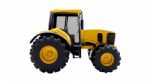 Farm Tractor Isolated Stock Photo