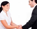 Corporate People Hold Their Hands Each Other Stock Photo