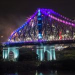 Story Bridge On New Years Eve 2016 In Brisbane Stock Photo