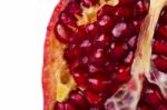 Pomegranates On White Stock Photo