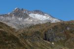 View From The Gotthard Pass In Switzerland Stock Photo