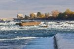 Beautiful Image With Amazing Powerful Niagara River Stock Photo