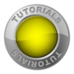 Tutorials Button Shows Learn Train And University Stock Photo