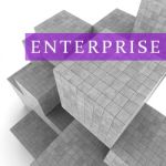 Enterprise Blocks Represents Company Ventures 3d Rendering Stock Photo