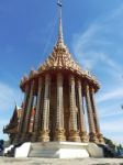 Worship Buddhist Pavilion Statue At Temple In Thailand  Stock Photo