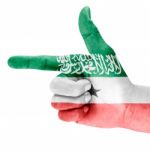 Somaliland Flag On Shooting Hand Stock Photo