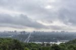 Spring Morning Over Dnieper River Stock Photo