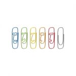 Multicolored Paperclips Stock Photo