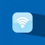 Wifi Button Icon Flat   Illustration  Stock Photo