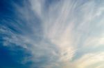 Dramatic Cloudy Blue Sky In Day Time Stock Photo