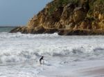 Albufeira, Southern Algarve/portugal - March 10 : View Of A Surf Stock Photo