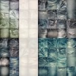 Collage Set Of Jeans Background With Blank For Text Stock Photo