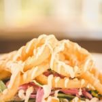 Deep Fried Calamari Rings And Salad Stock Photo