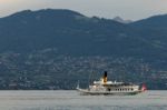 Vevey Steaming Along Lake Geneva Near Montreux In Switzerland Stock Photo