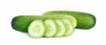 Cucumber Isolated On The White Background Stock Photo