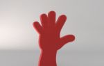 Red Hand Stock Photo