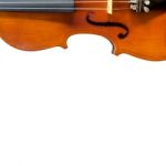 The Violin On White Background For Isolated With Clipping Path Stock Photo