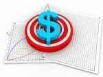 Graph With Dollar Symbol Stock Photo