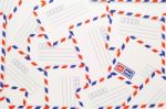 Air Mail Envelope Background Stock Photo