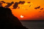 Sunrise Above The Mediterranean Sea Stock Photo